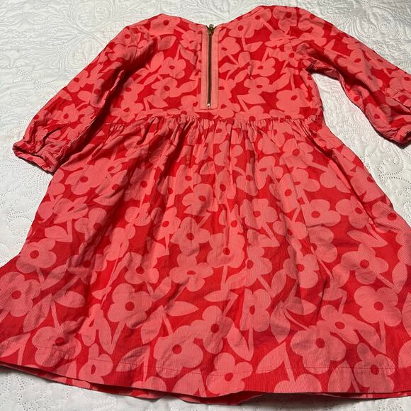Hanna Andersson Scandi Floral Pincord Dress Size 8 - Picture 3 of 6